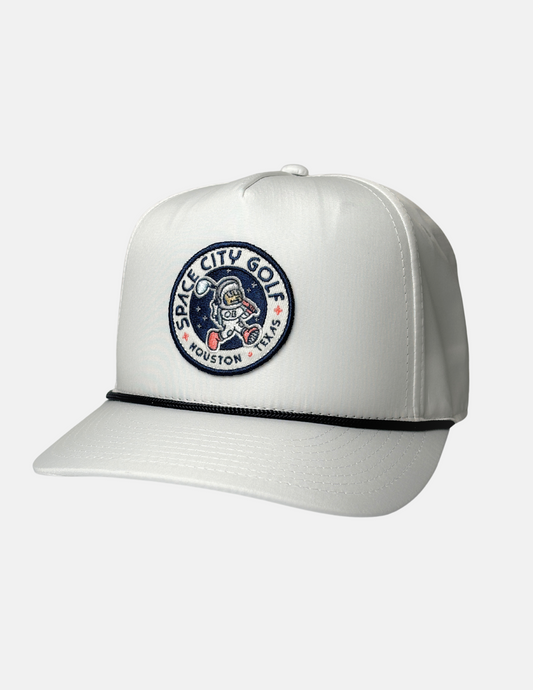 Space City Golf Moon Man- White/Navy
