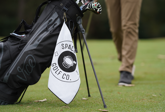 Space City Golf Co White Waffle Towel