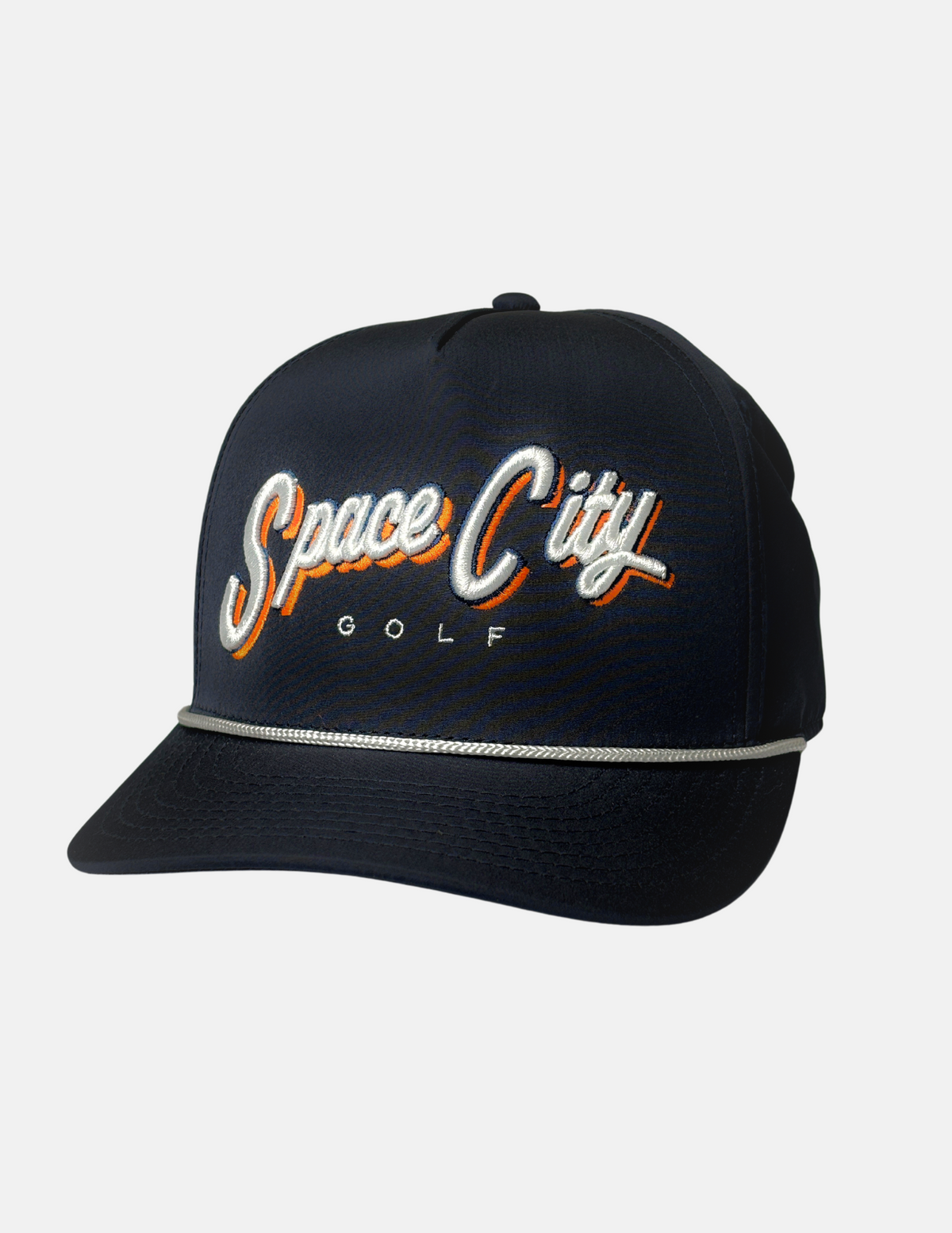 Space City Golf Hat-Navy_White_Orange