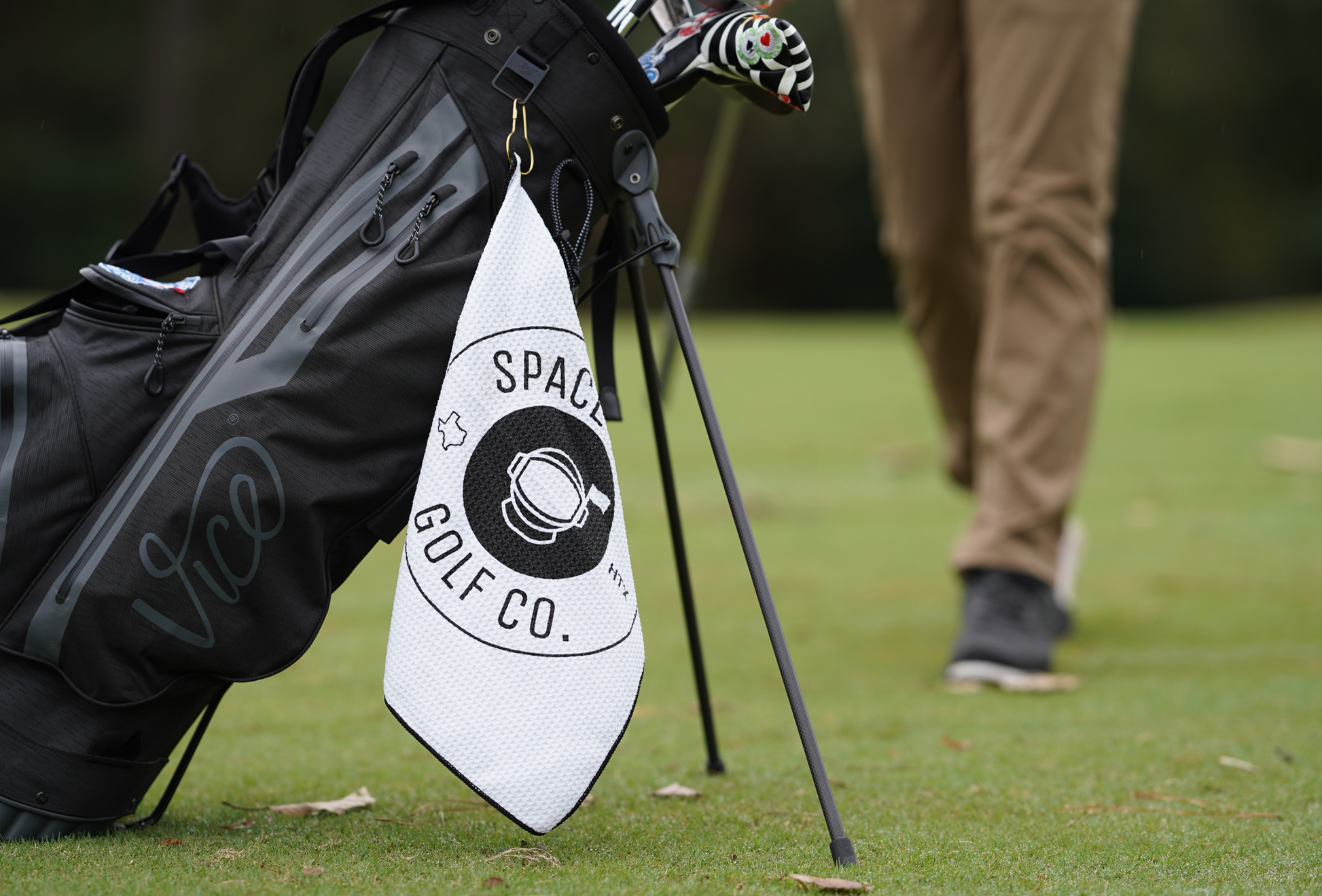 Space City Golf Co White Waffle Towel